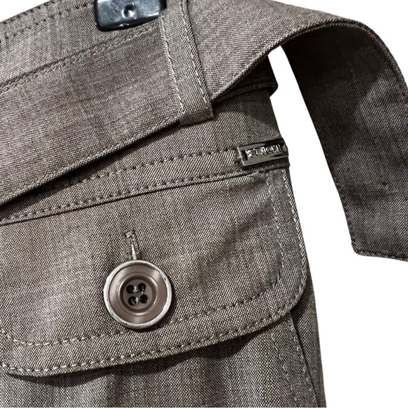 ST JOHN High Waist Belted Tailored Workwear Academia Gray Trousers Sz 8 - Picture 3 of 7